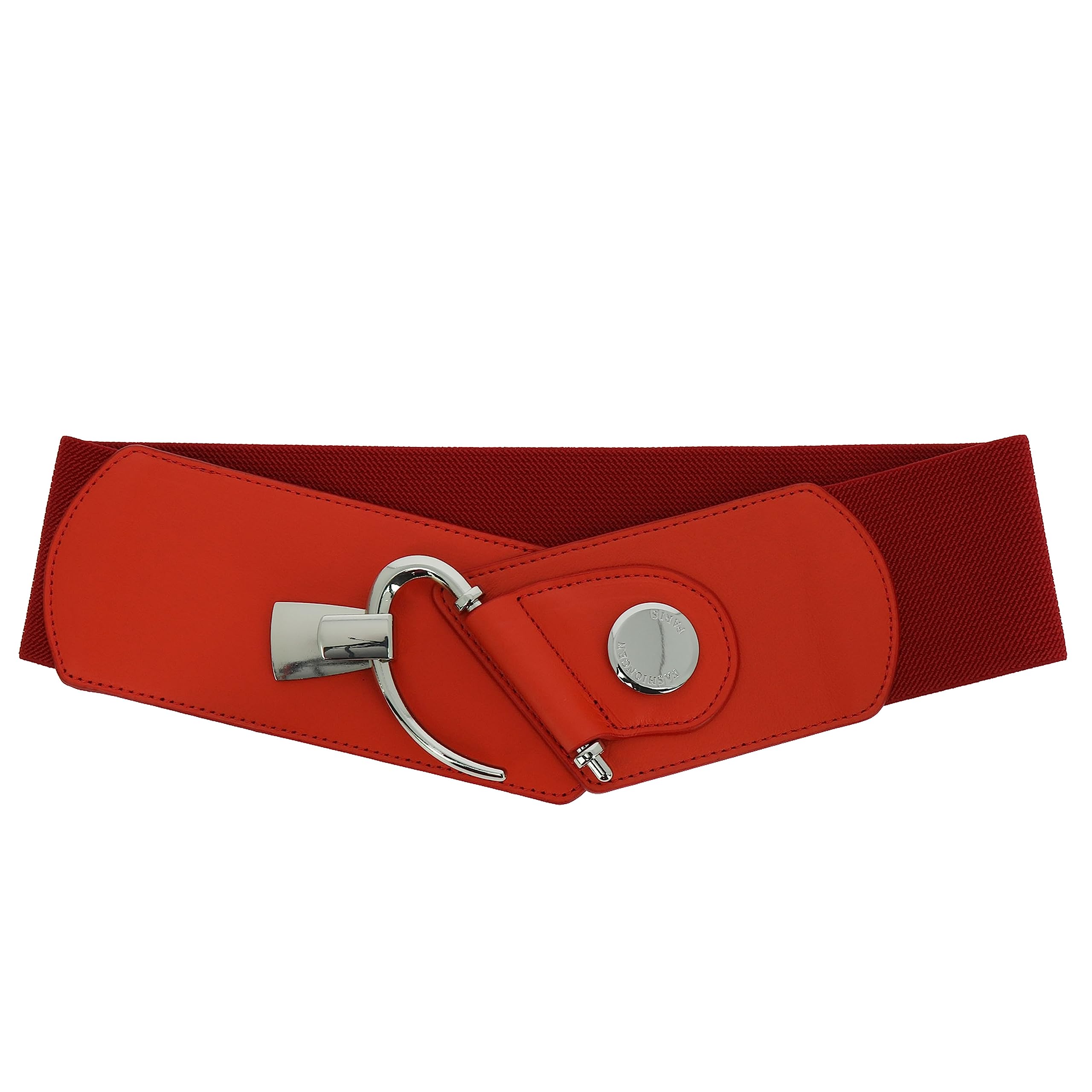 FASHIONGEN - Ceinture femme élastique Cuir de Vachette, DARLENE, Fabriqué en France
