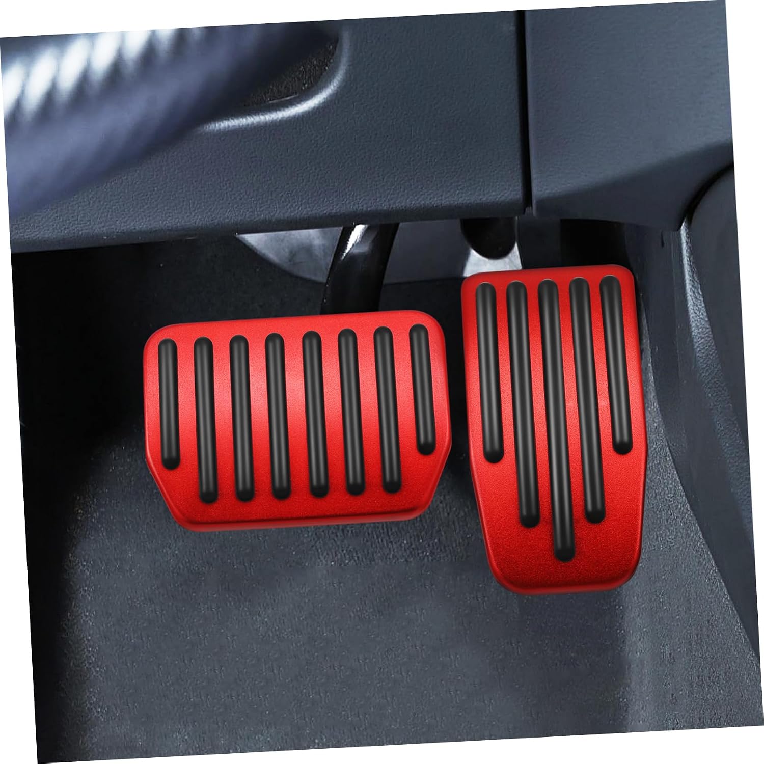 Kichvoe 2Pcs Car Brake Pedal Pads Comfortable Slip Foot Pedal Covers for Model Y Easy Installation and Precise Fit for Enhanced Driving Safety and Style