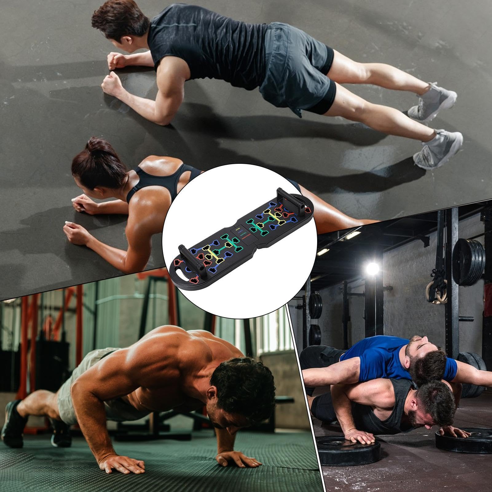 Liegestützbrett, Liegestütz-Krafttrainingsgerät, Multifunktions-Übungs-Bodenbrett, stabiles Muskelaufbau-Brust-Workout-System für Männer und Frauen Fitness