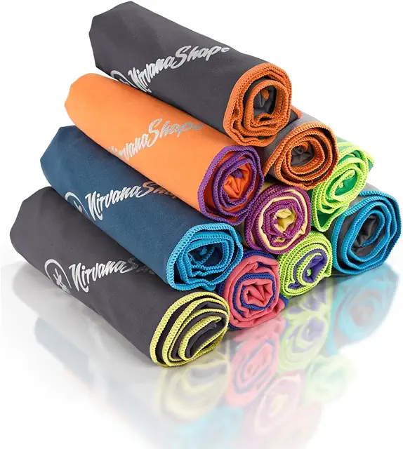NirvanaShape Microfiber Yoga Towel: Quick Dry, Ultra Light, Absorbent
