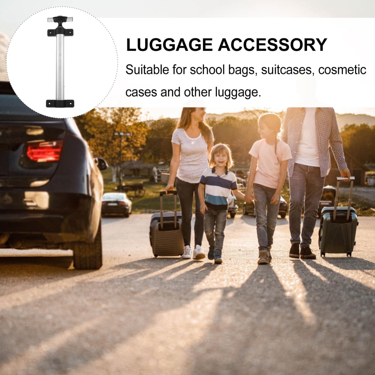 Unomor Luggage Handle Suitcase Telescopic 36-Inch Pull Out Handle Replacement Spare Part Trolley Luggage Accessories