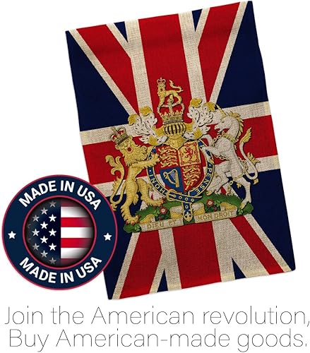 Miniatura 5 de Escudo de armas Reino Unido Bandera de jardín dulce vida simpatía recuerdo conmemorativo duelo amor apoyo emoción Postive House Banner pequeño patio