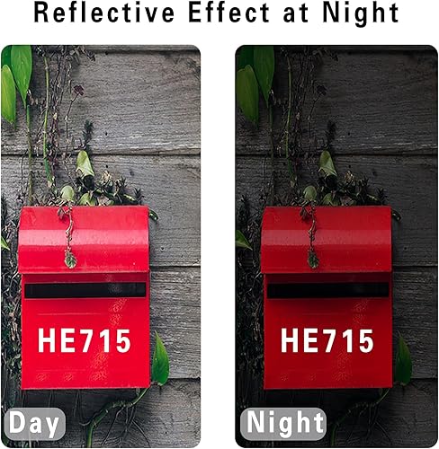 Miniatura 4 de 120 calcomanías reflectantes de números y letras para buzón, 2 pulgadas, autoadhesivas con letras mayúsculas, calcomanías digitales reflectantes