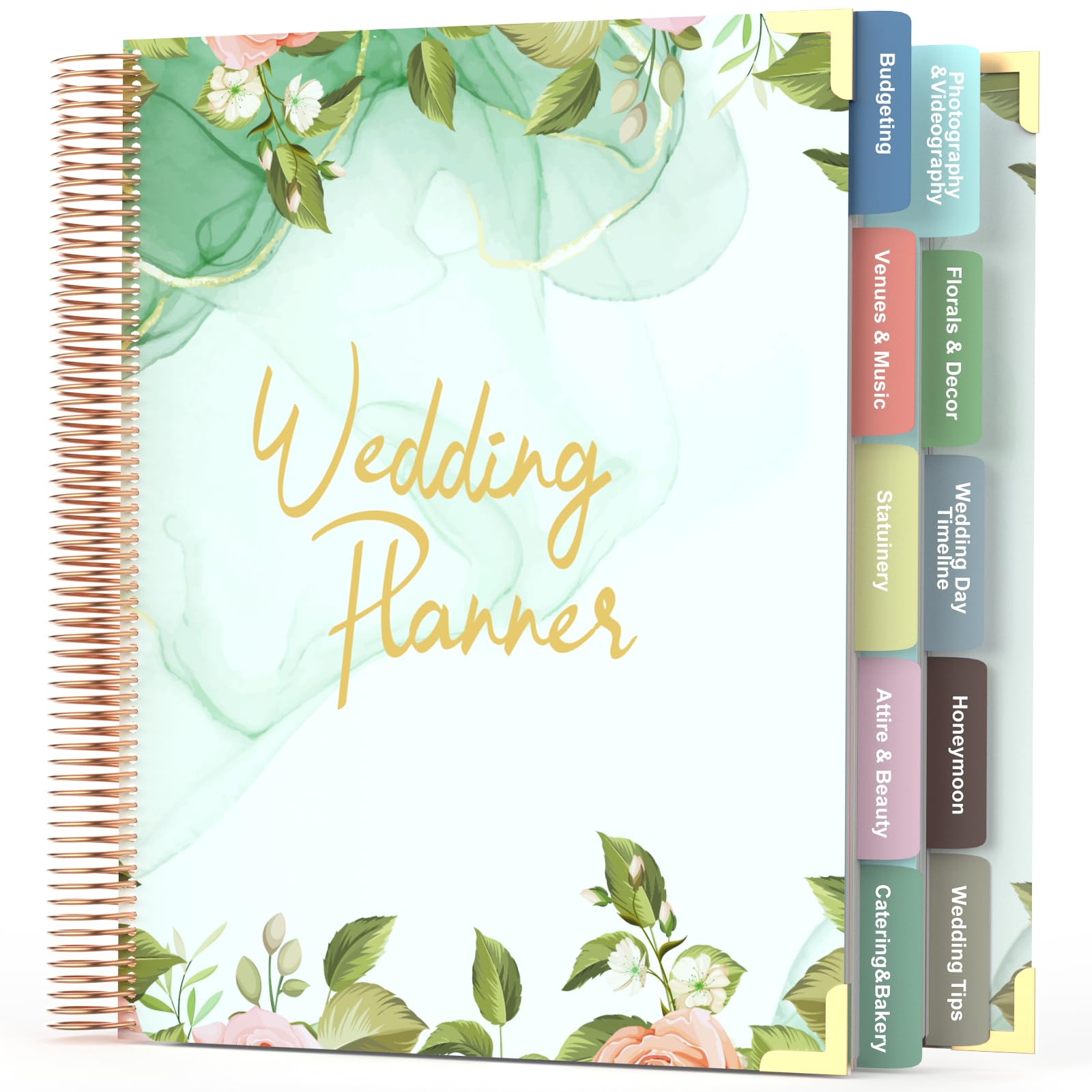 CooperwinWedding Planning Book and Organizer 176 pages, Wedding Planner with Checklists Pocket Calendar, Wedding Binder for Bride, Wedding Notebook Planner Unique Engagement Gift for Brides