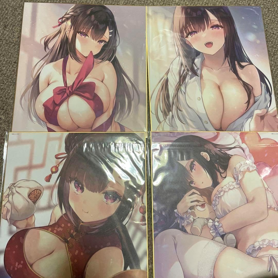 ノーブランド品 Mashiro Shirako Kuji Regular Shikishi 4 Sheets Miyako Complete
