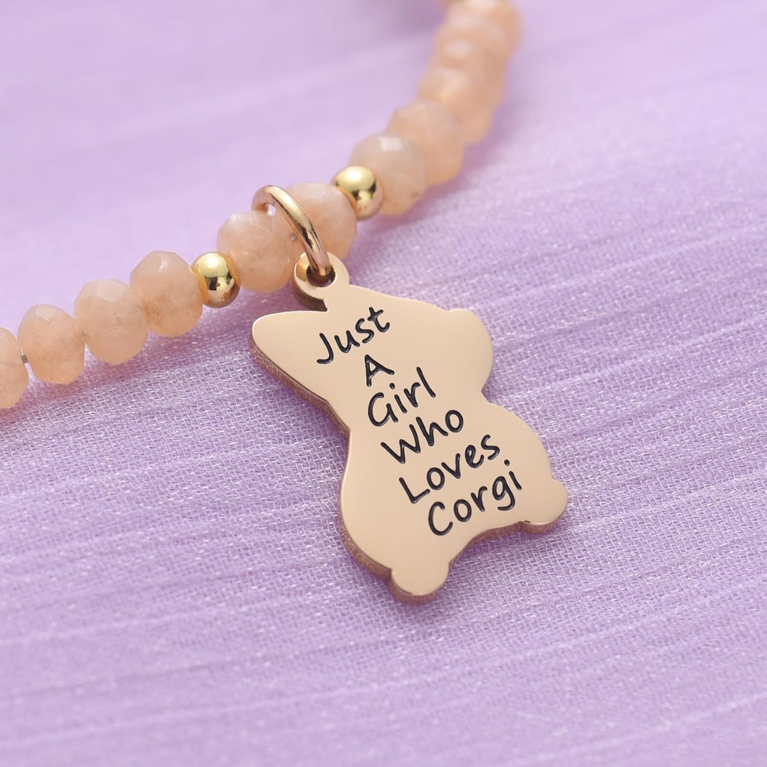 Melix Home Corgi Natural Stone Bracelets For Corgi Lovers Cute Gifts for Friends Women Sister Friendship Gift - Image 7