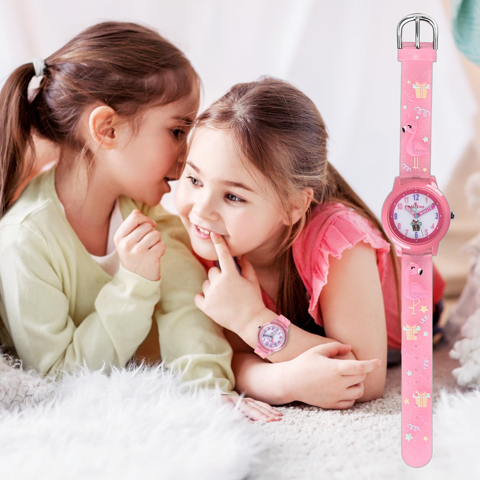 Montre pour Enfants, Montre pour Enfants Étanche 30M, Montre à Quartz Analogique De Dessin Animé 3D, Montre Bracelet Éducative pour Enfants 3 à 12 Ans.