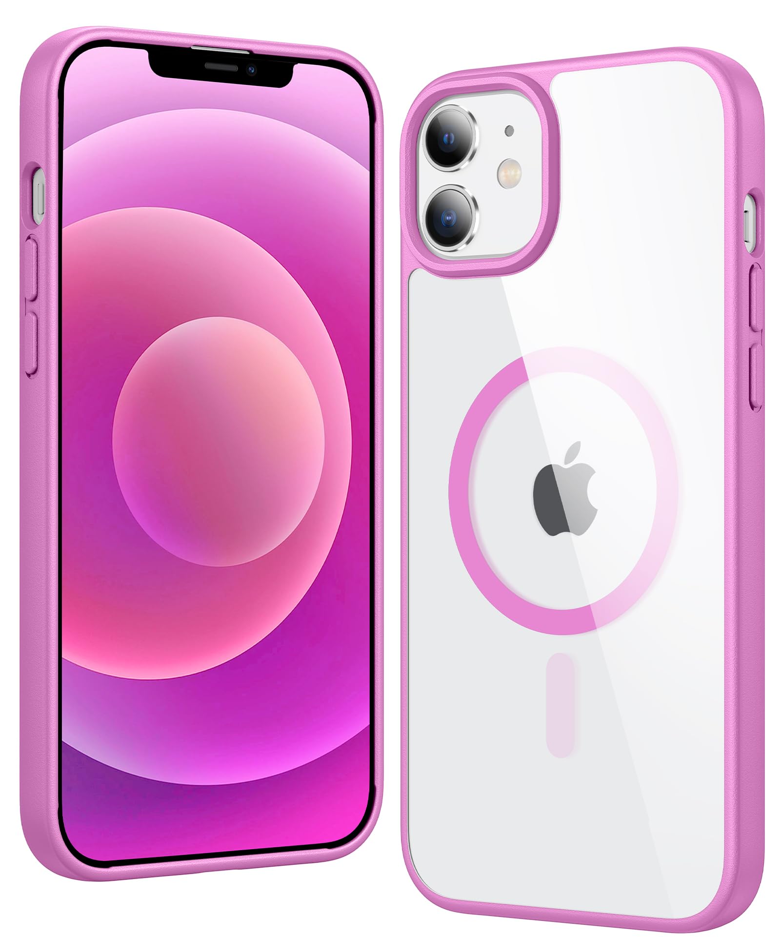 FNTCASE for iPhone 12 Case Clear iPhone 12 Pro Case Compatible with Magsafe | Anti Yellowing, Military Grade Drop Protection, Slim Magnetic Phone Cases, Shockproof Bumper, Transparent Cell Cover