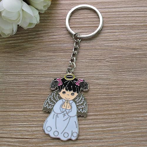Miniatura 3 de Regalo de fiesta de bautismo (12 piezas) Llavero de niña ángel rezando/Recuerdos de bautizo/Primera Comunión/Recuerdos de Bautizo/Recuerdos de