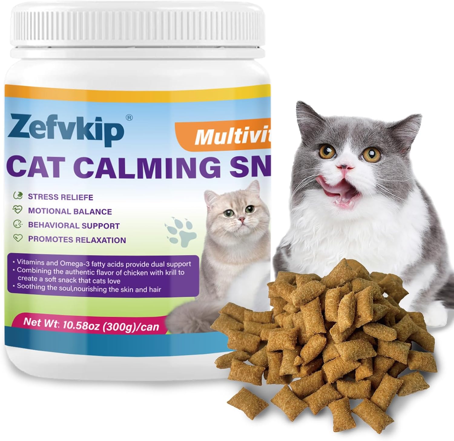 Pet Allergy & Itch Relief Chews for Cats & Dogs - 300g Crunchy & Creamy Anti-Itch Treats for Skin, Paws, Eyes, Ears miniatura 1