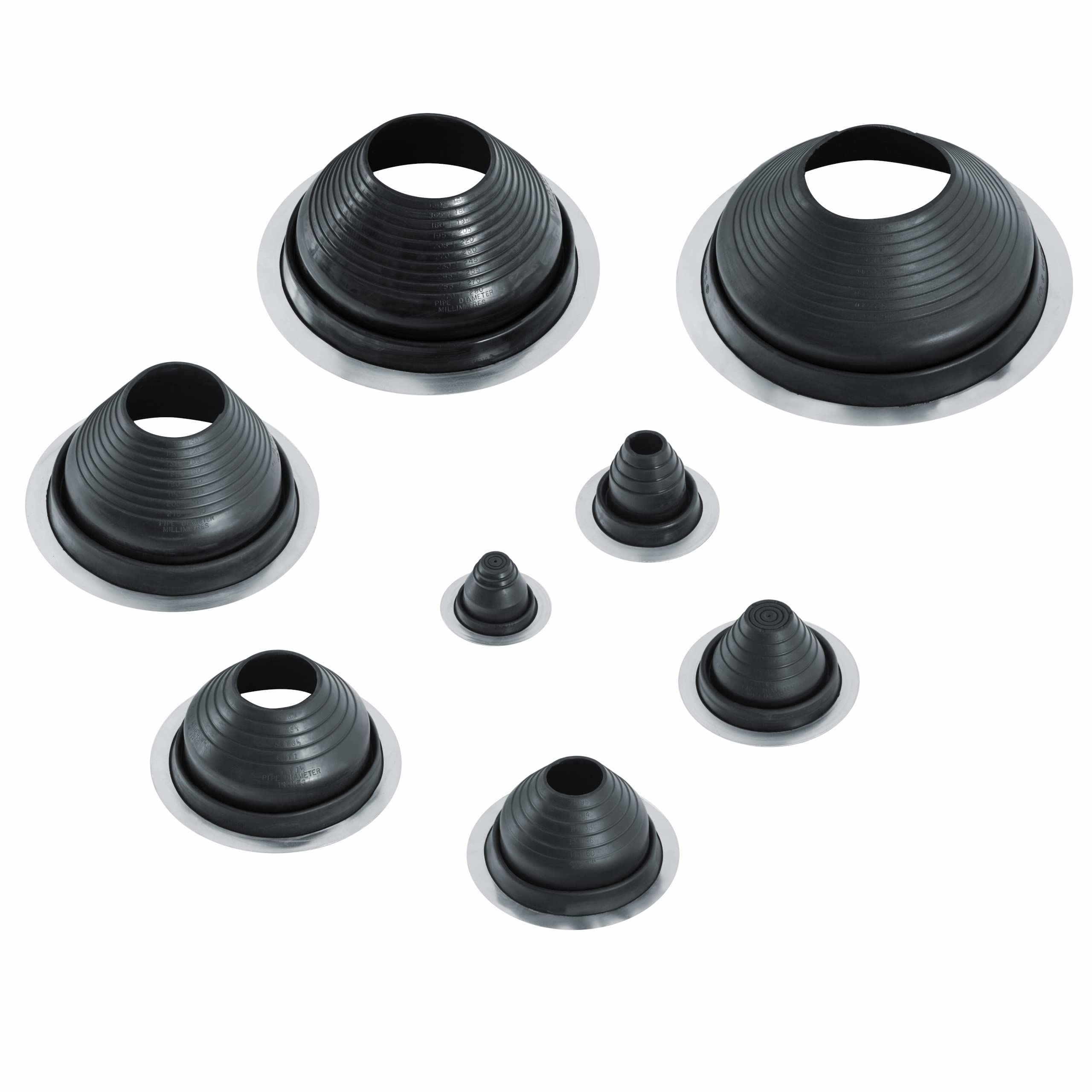 Tubo manguito, Techo pasaventanas, cable de paso de tubo, EPDM 3 hasta 724 mm Chapa Sartenes, chapa trapezoidal, doble Ste hfalz