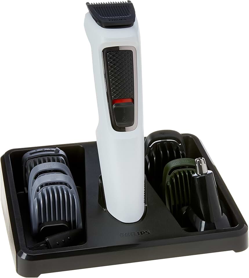 Aparador de Pelos 7 em 1 Philips MG3721/77 Series 3000 Bivolt - Máquina de barba com 7 Acessórios