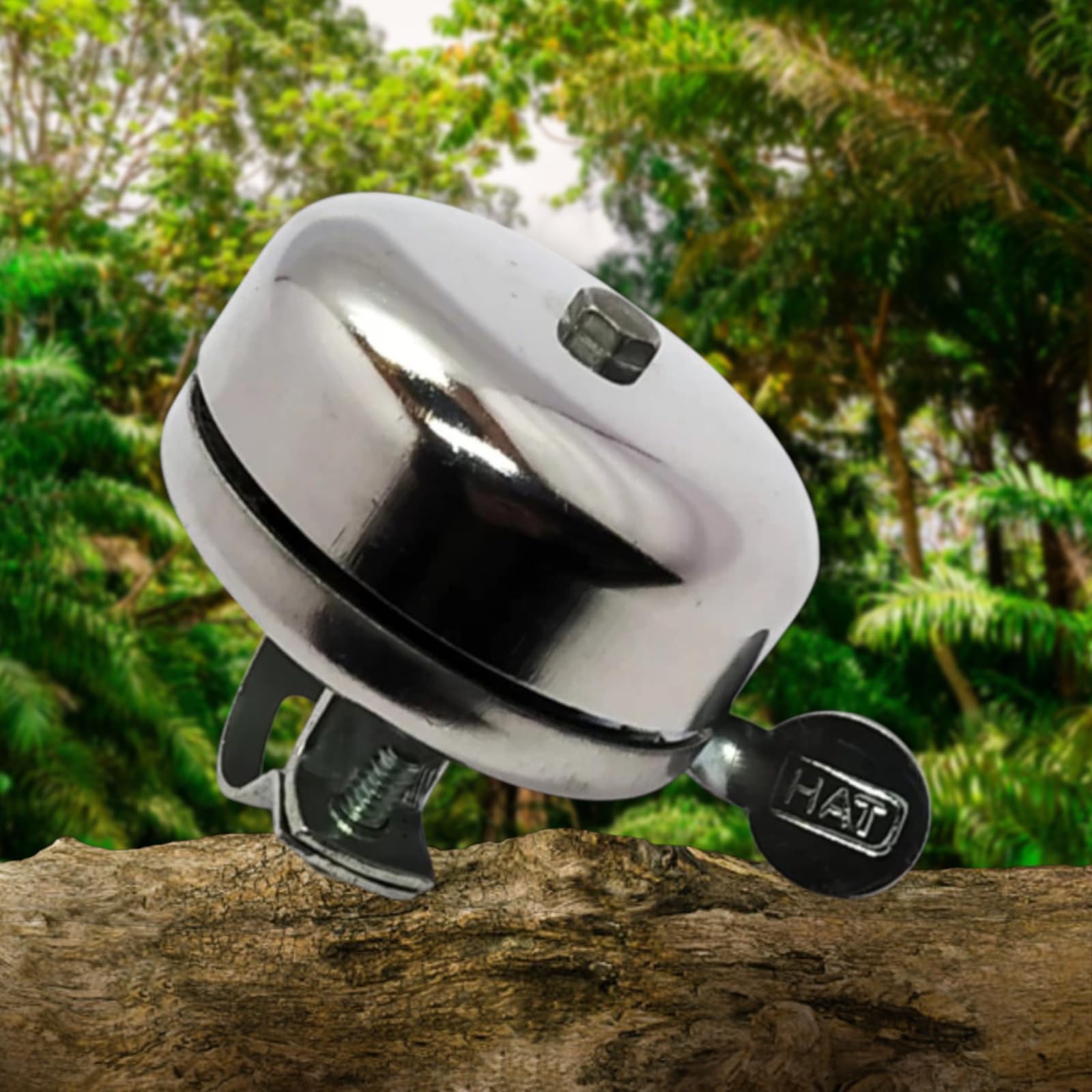 Classic Bicycle Bell, Chrome Silver Finish, Metal Construction, Vintage Style with Mounting Bracket-picture-28