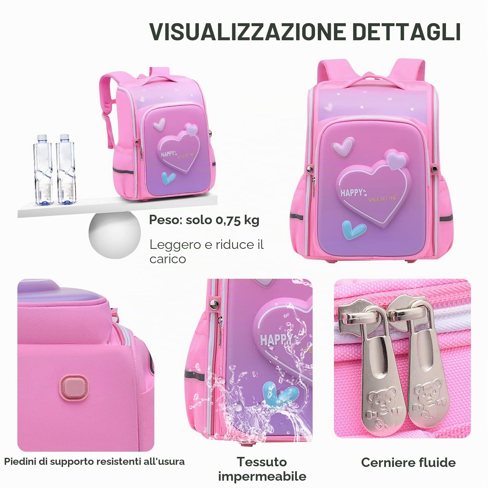 SONARIN Ergonomico Zaino Scuola Elementare,Grande Capacità Zaino per Bambini Leggera Zaino per Studenti Durevole Borsa da Scuola Ragazzi Ragazze Zaino per la Scuola Zainetti Bambini(Dinosauro Blu)