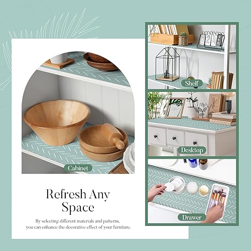 Miniatura 6 de Glotoch - Forro autoadhesivo para estantes, papel tapiz autoadhesivo para inquilinos, papel de contacto de alta calidad para cajones, gabinetes,