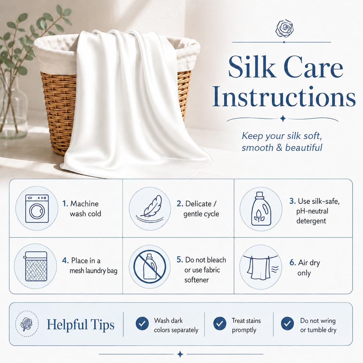 19 Momme Mulberry Silk Pillow Cases for Hair and Skin - Real Silk Pillowcase-6A Grade, Thread Count 600, Zipper Closure, Anti Wrinkle, Anti Acne (White, Queen 20''x30'') image 4