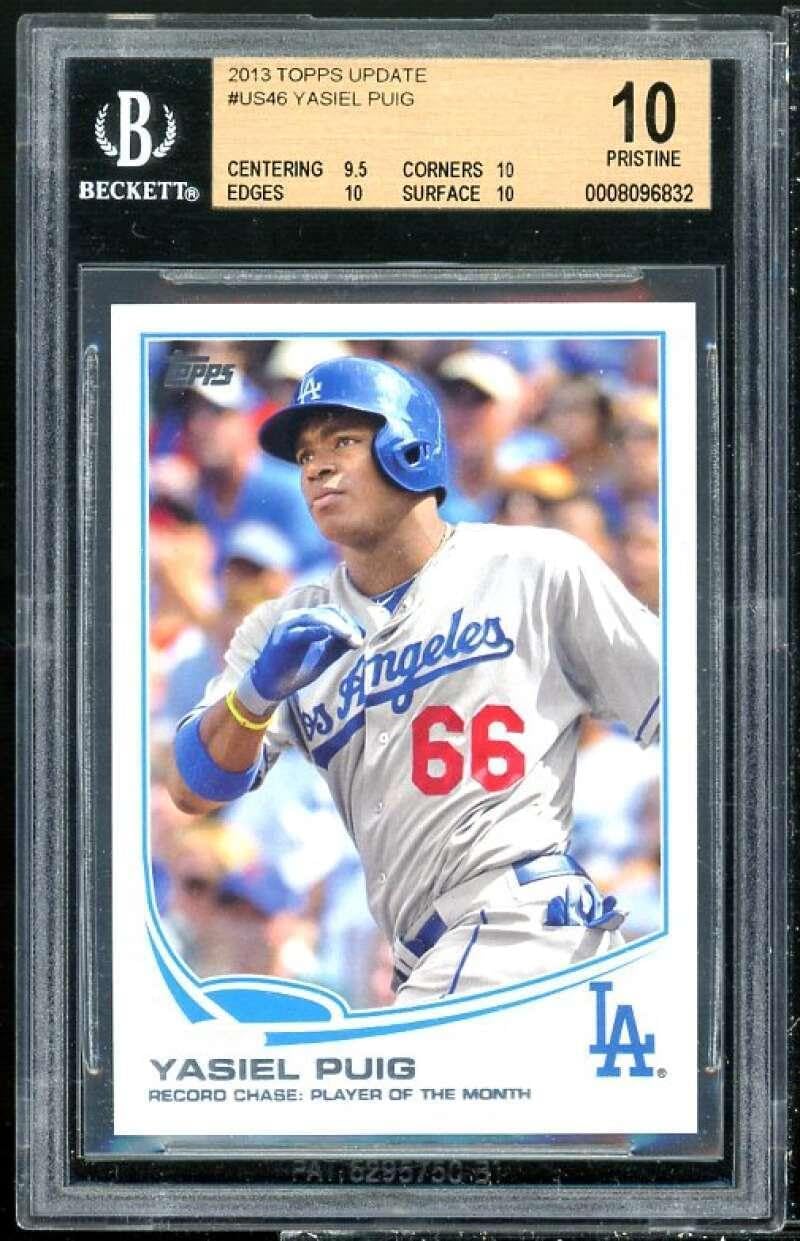 Yasiel Puig Rookie Card 2013 Topps Update #US46 (PRISTINE) BGS 10 - Baseball Slabbed Rookie Cards