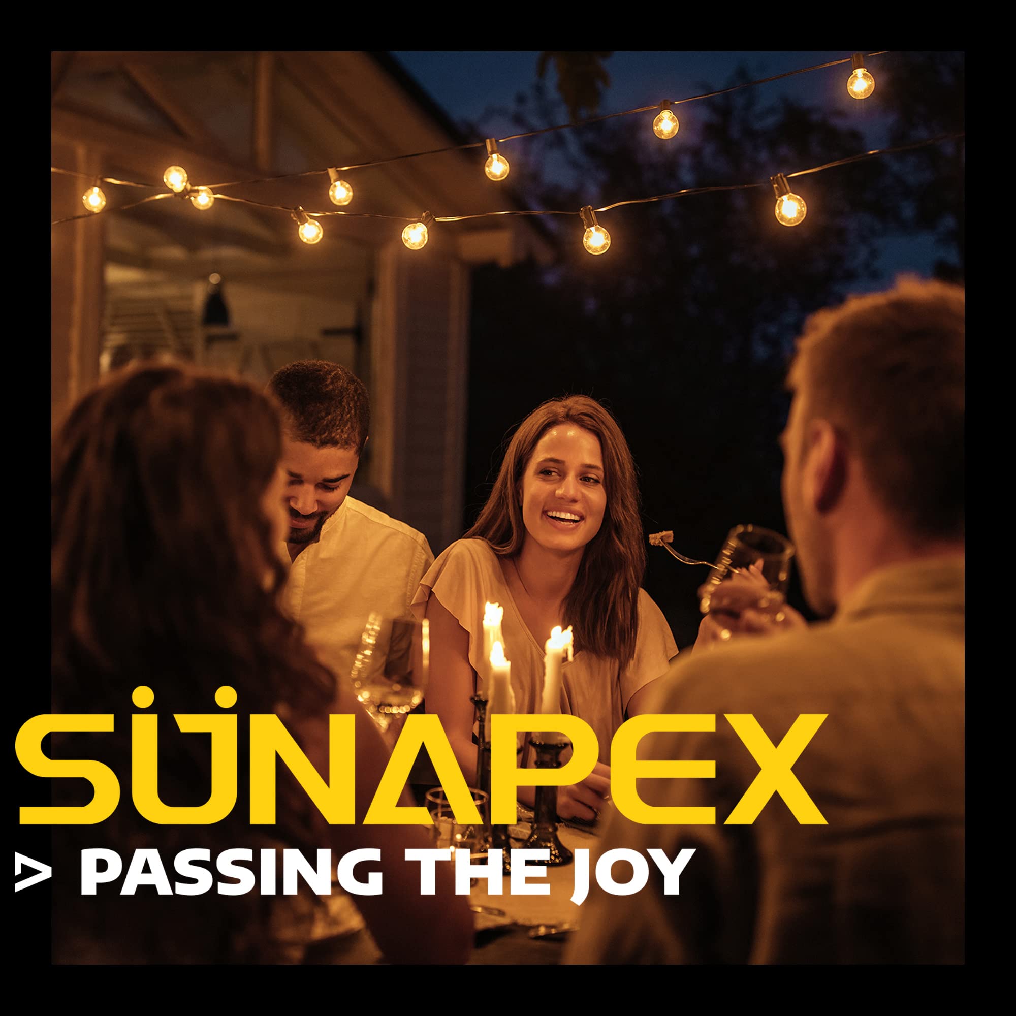 SUNAPEX Solar String Lights for Outside,27FT Waterproof Solar Powered Patio Lights with USB Charging,Outdoor Solar String Lights Weatherproof for Garden,Camping