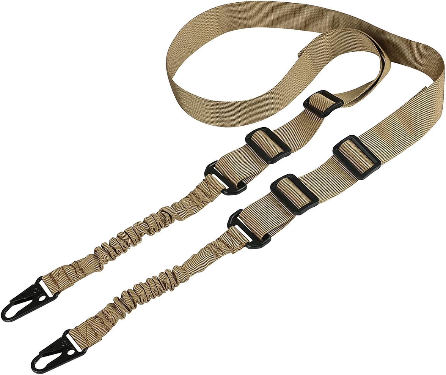Feyachi L46 Two Points Rifle Sling with Large Metal Hook Adjustable Length Gun Sling