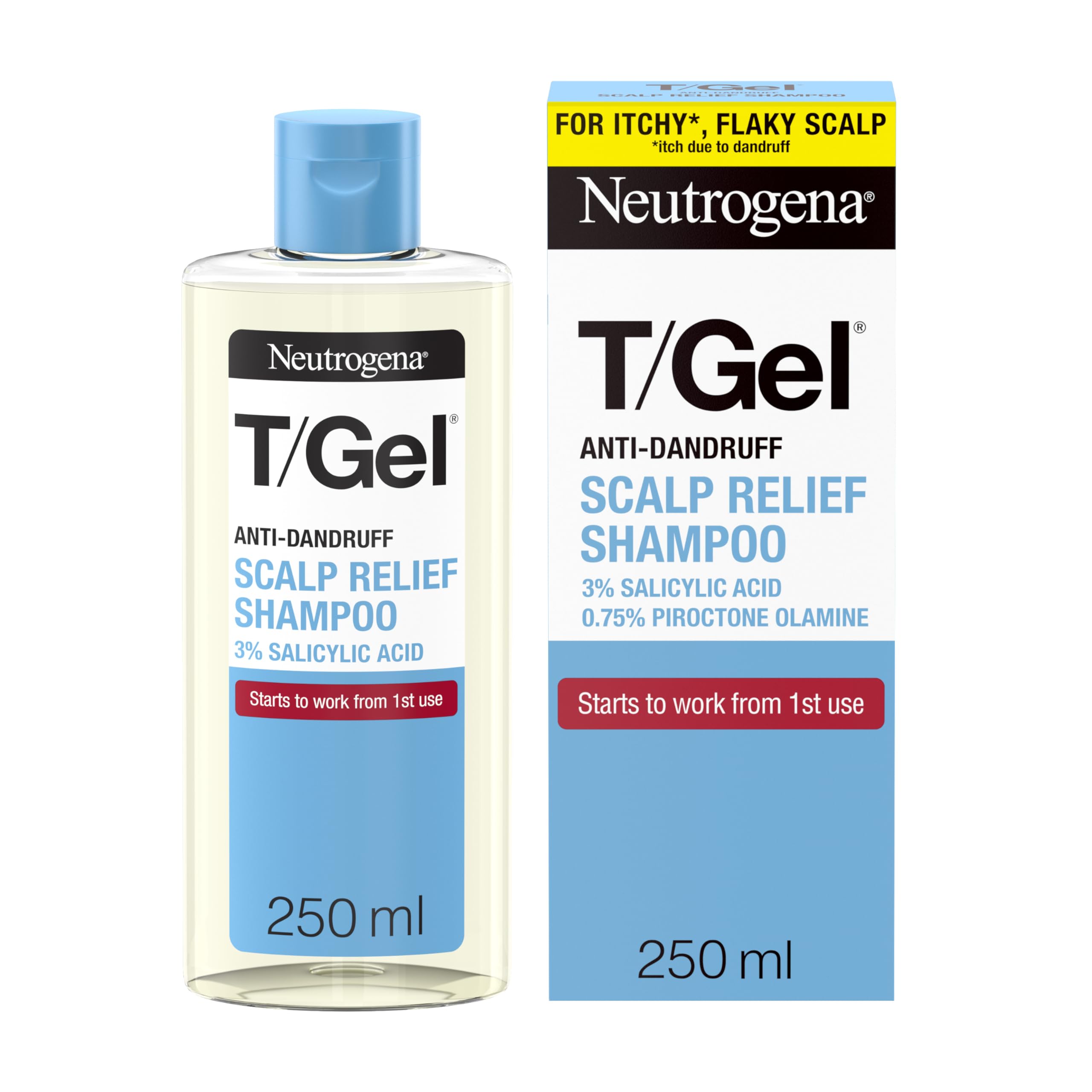 Neutrogena T/Gel Scalp Relief Anti-Dandruff Shampoo (250ml) With 3% Salicylic Acid