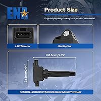 Vista 8 de ENA Paquete de bobinas de encendido UF656 compatible con Mazda 3 Sport 6 CX3 CX5 CX9 MX5 Miata 2012 2013 2014 2015 2016 2017 2018 2019 2020 2.0L