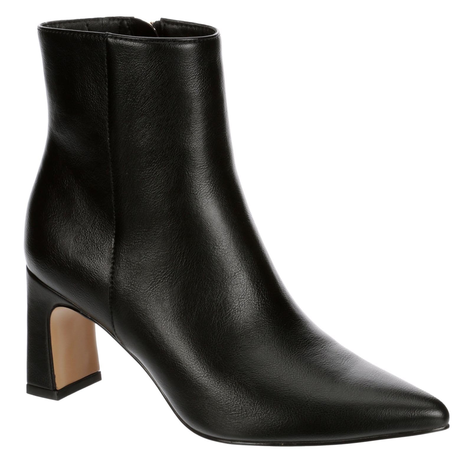 Michael by Michael Shannon Milan - Women's Faux Leather Pointed Toe Block Heel Ankle Bootie