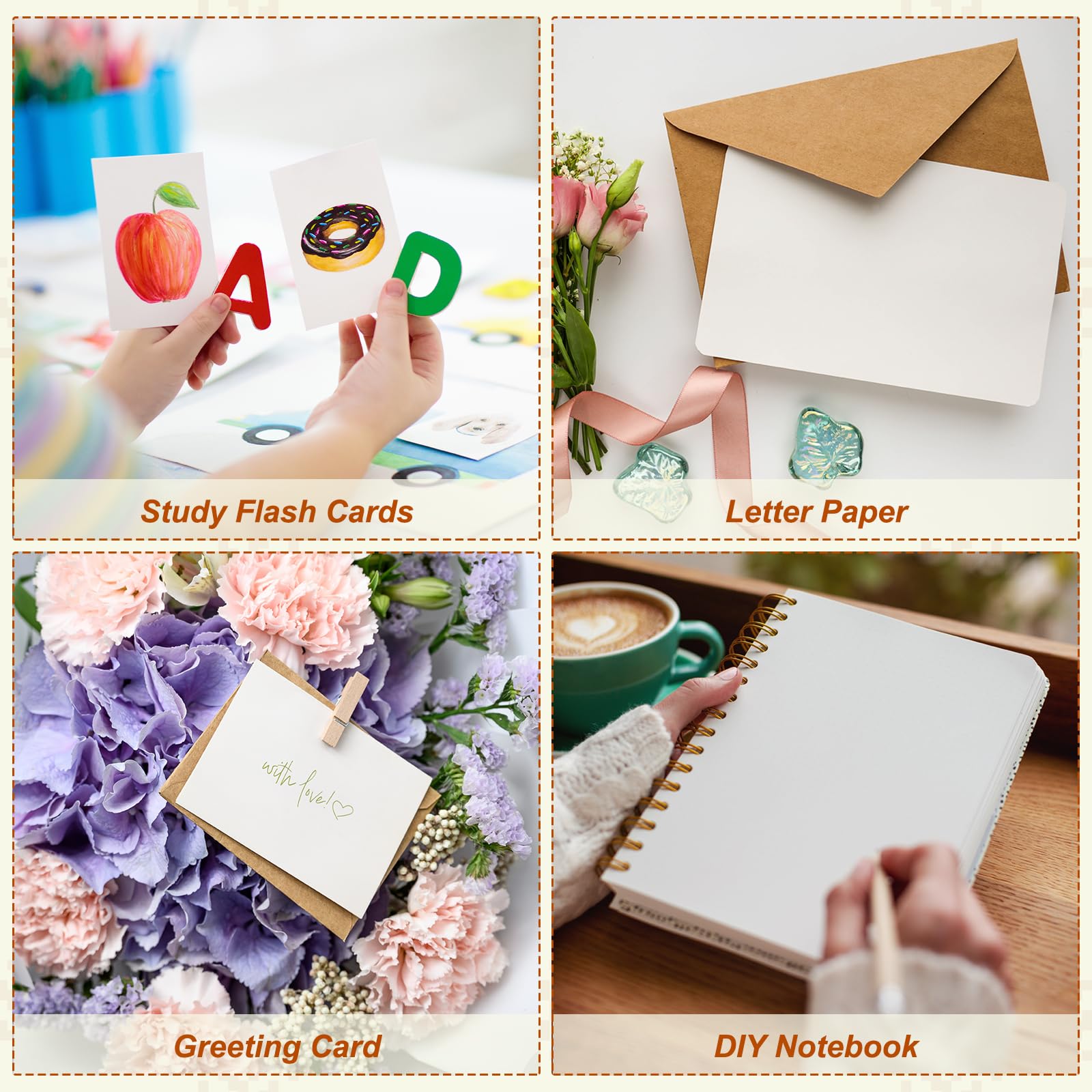 MECCANIXITY 100 hojas de tarjetas de índice en blanco, cartulina gruesa de doble cara de 5.1 x 7.5 pulgadas, 350 g/m², esquinas redondeadas, tarjetas flash de estudio para aprender notas de juego