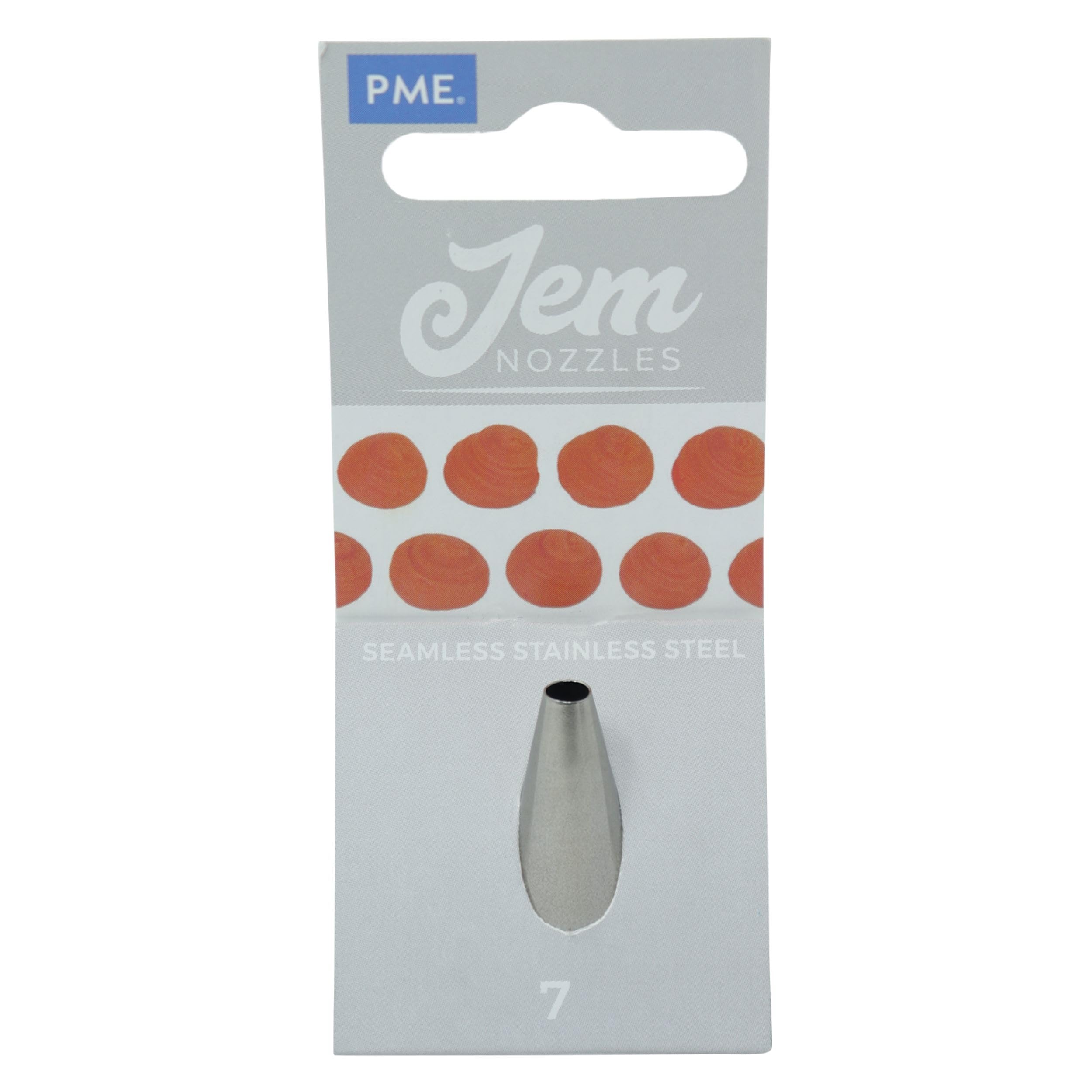 Pme Silver Jem Round Piping Nozzle No. 7,