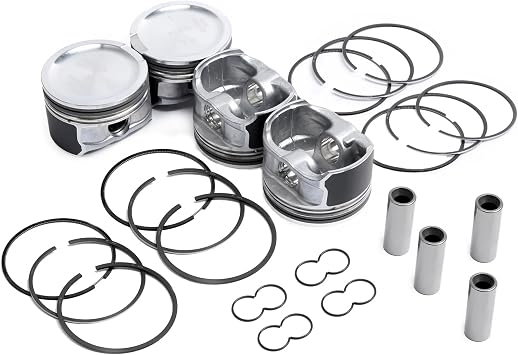 Engine Pistons And Rings Kit 06B107065N 4 Pcs STD Replacement For 06A198151B Compatible With A4 TT Beetle Car Car Car Car MK4 B5 1.8T