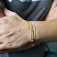 Vista 196 de Handmade Natural Stone Beaded Healing Bracelet Gift for Men Adjustable Rope String Bracelet