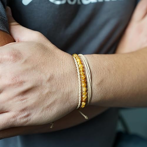 Miniatura 196 de Handmade Natural Stone Beaded Healing Bracelet Gift for Men Adjustable Rope String Bracelet