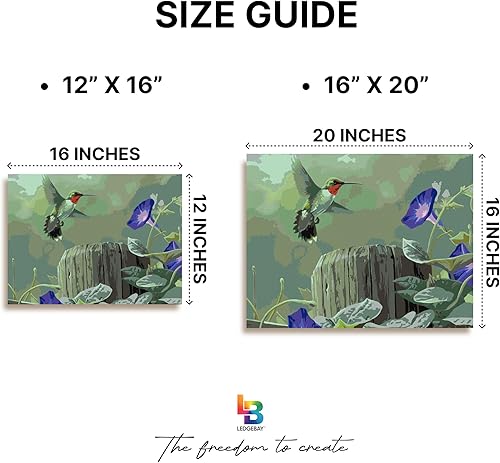 Miniatura 131 de Ledgebay - Pintura por número para adultos – Kits de pintura por números, pintura sin arrugas por números para adultos principiantes, 12 x 16