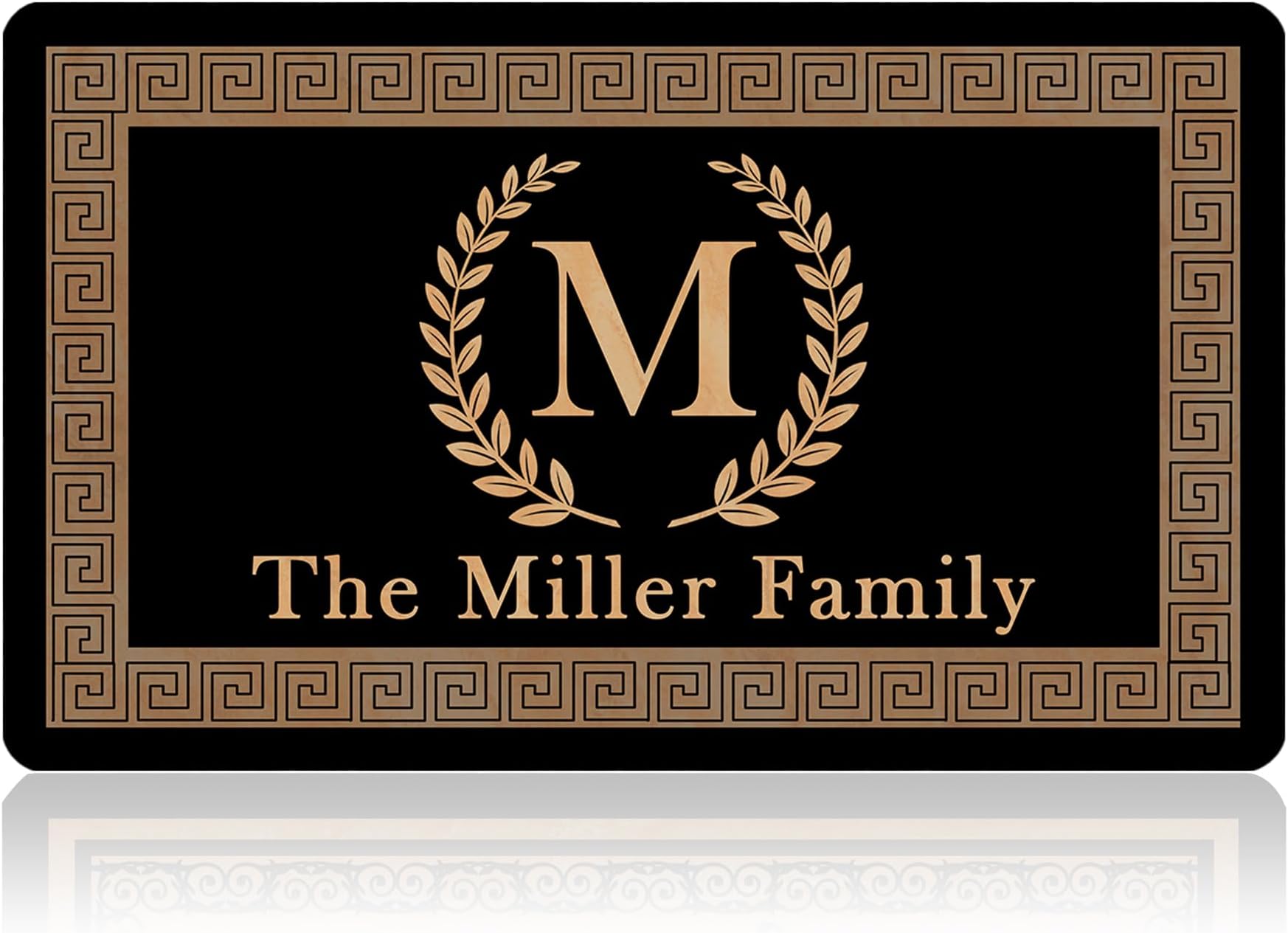 Personlized Welcome Mats Outdoor for Front Door (Made in USA)- Custom Welcome Initials Door Mats Outdoor Entrance - Low-Profile Floor Mat for Yard(24"x16")