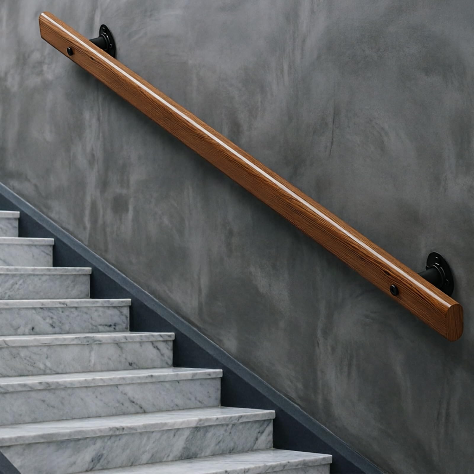 DMCHENGMA Modern Stair Handrails 60cm/80cm/1m Wooden Staircase Banister Railing Support Rod for Indoor & Outdoor(10ft/300cm)