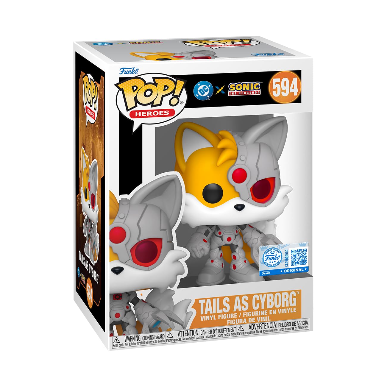 Funko Pop! Heroes: Justice League & Sonic - Tails as Cyborg - Collectable Vinyl Figure - Gift Idea - Official Merchandise - Toys for Kids & Adults - Video Games Fans