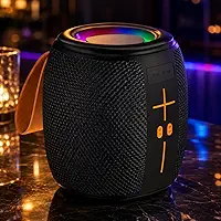 Caixa de Som Bluetooth 20W Portátil - IPX5 Resistente à Água, LED Controlável, TWS, Bateria Recarregável, USB, Auxiliar e Som Potente para Festa e Uso Diário