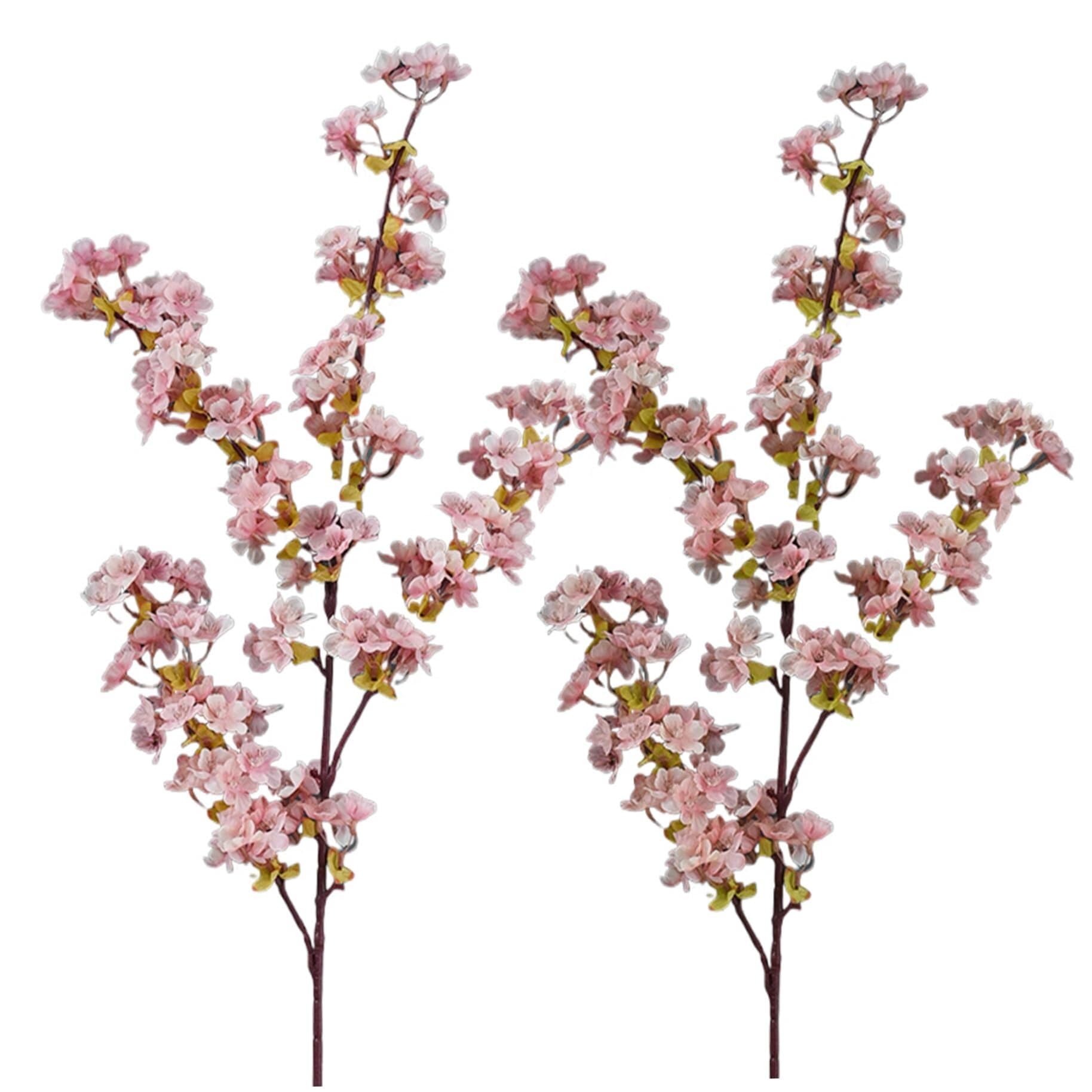 Branches de fleurs de cerisier artificielles x2 de 39 pouces pour décoration de maison