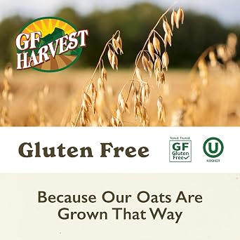 GF Harvest Gluten Free Organic Rolled Oats, 32 Ounce Bag, Oat