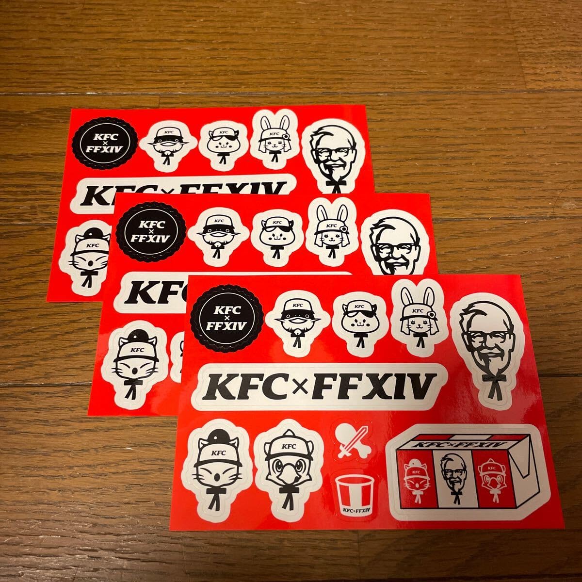Amazon | KFC ケンタッキーフライドチキン FFXIV ステッカー3枚セット