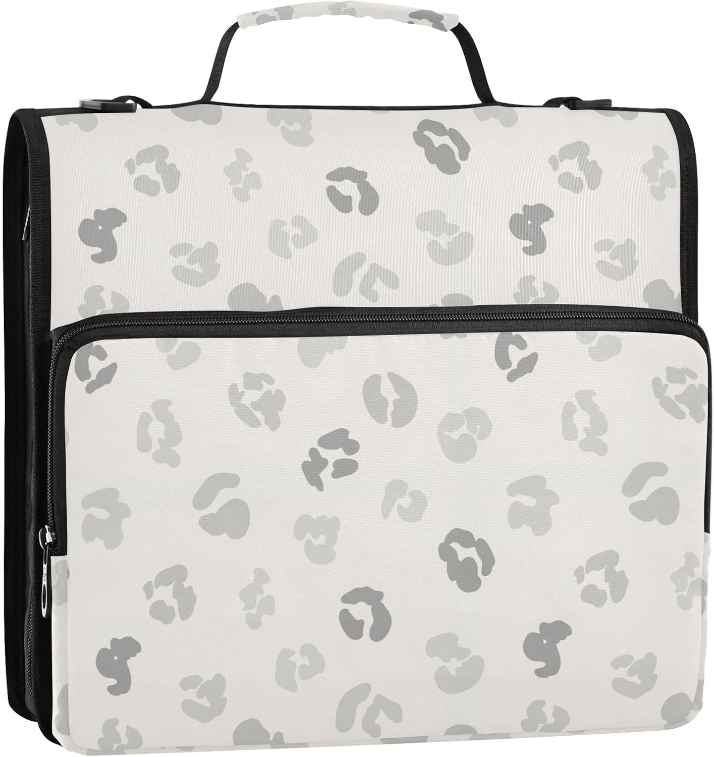 Zipper Binder Bag 3 Ring File Folder Portfolio Organizer Zippered Binder Bags with Strap Fits Laptop Women Men