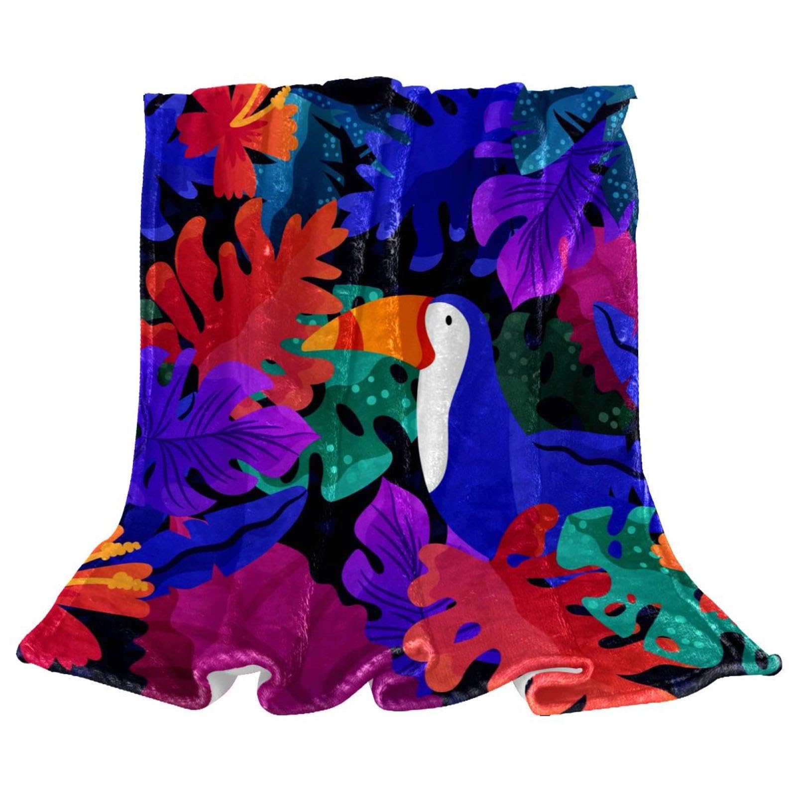 Couverture de lit en polaire violette 150x130 au fini haut de gamme
