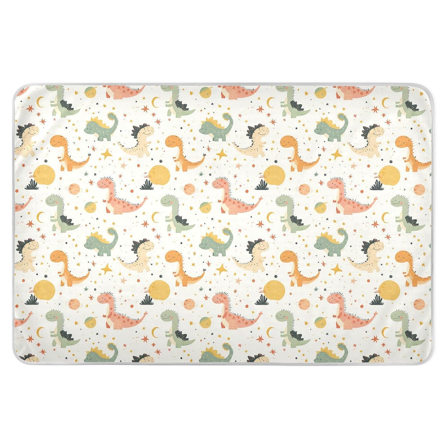 Cute Cartoon Dino Extra Large Resuable Potty Training Pad Highly Absorbent Baby Diaper Changing Pad Cute Cool Pee Mats for Toddler Kids, 52" L x 34" W