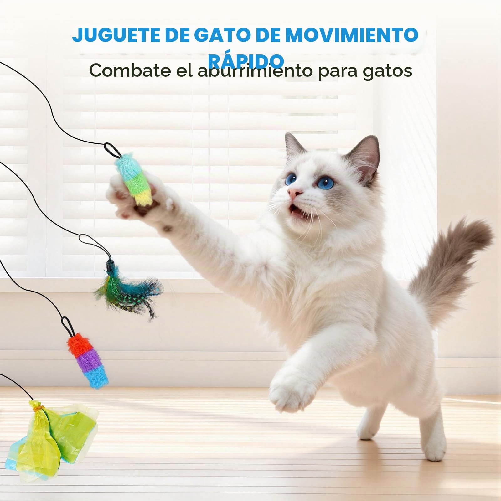 Juguete para Gatos para Interiores, Nueva Cinta de Correr para Gatitos, Control Automático/Remoto, Velocidad Ajustable, Juego de Persecución y Ruta de Carrera con Diseño DIY
