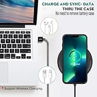 Vista 6 de Funda de carga inalámbrica para iPaPortable Batería Recargable Funda de carga inalámbrica Compatible con iPhone 13ay Cargador Case (negro)