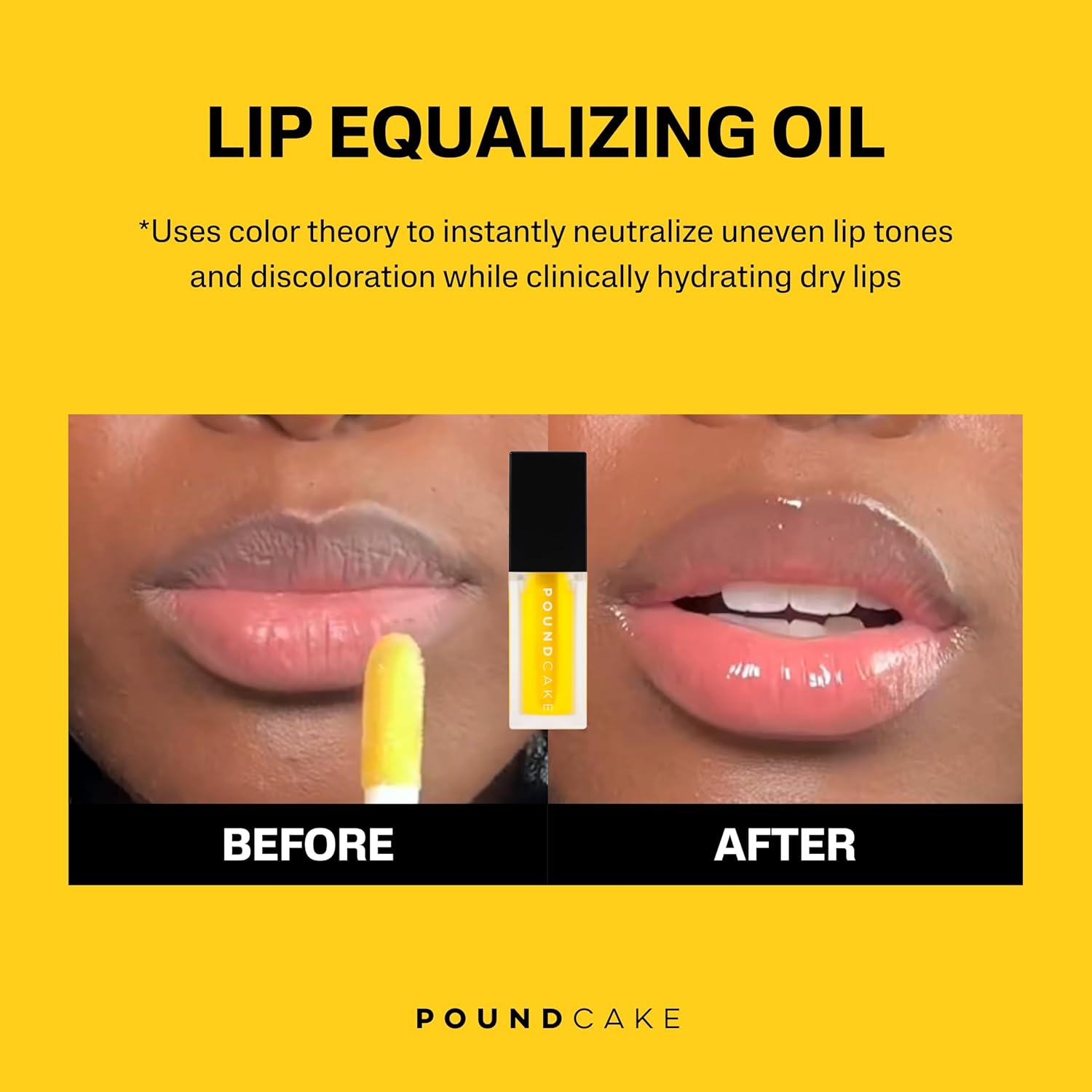 POUND CAKE Cake Theory Lip Tone Equalizing Oil Duo | Hydrating and High-Shine Blurring Lip Oils in Browning (Purple Brown Tint) & Melted Butter (Yellow Tint) | Clean, Vegan, and Moisturizing Formula –