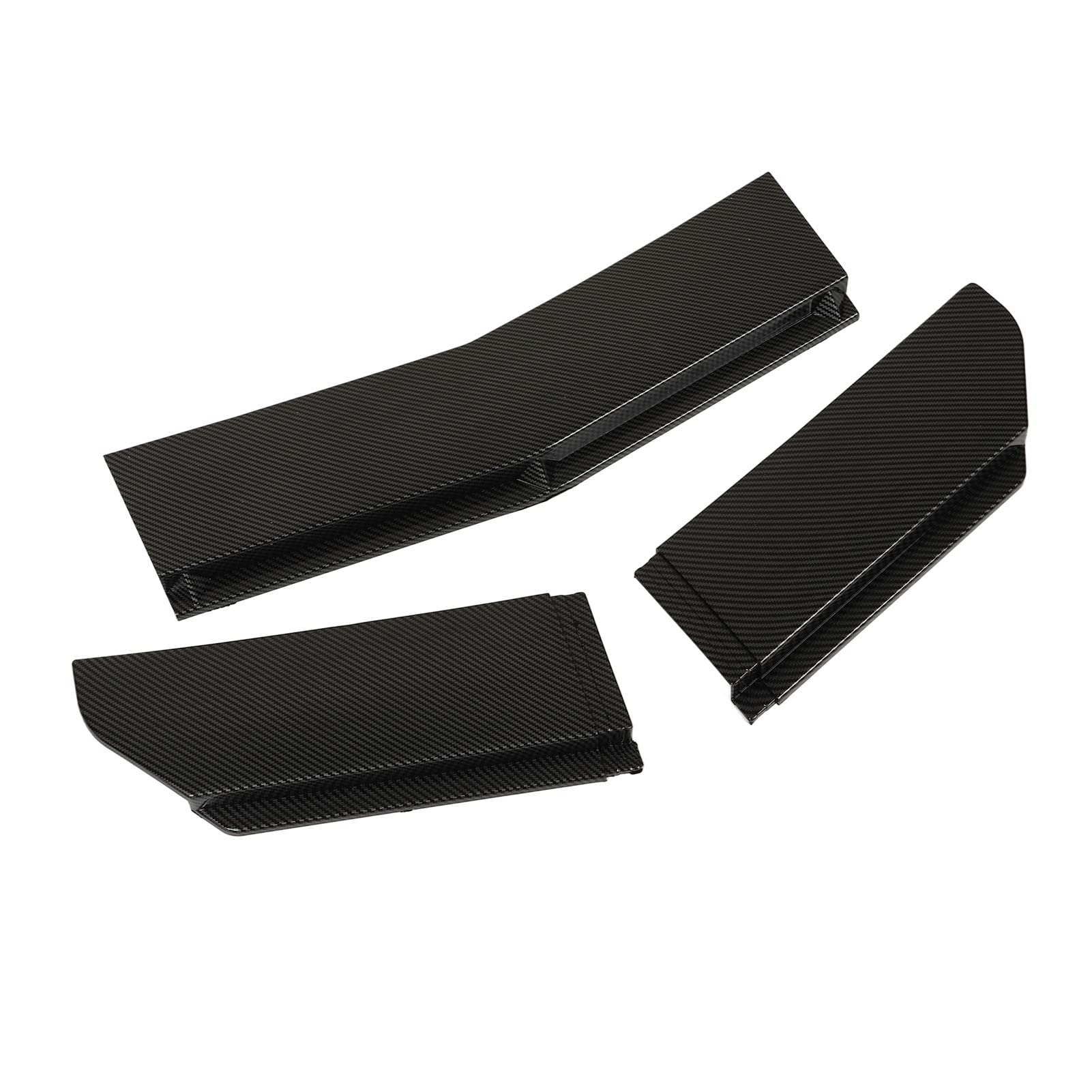 Lèvre de Kit de Carrosserie de Pare-chocs Avant, 5 Pièces Séparateur de Becquet de Pare-chocs Avant 110 à 140mm Kit de Carrosserie de Lèvre de Voiture Universel pour (fibre