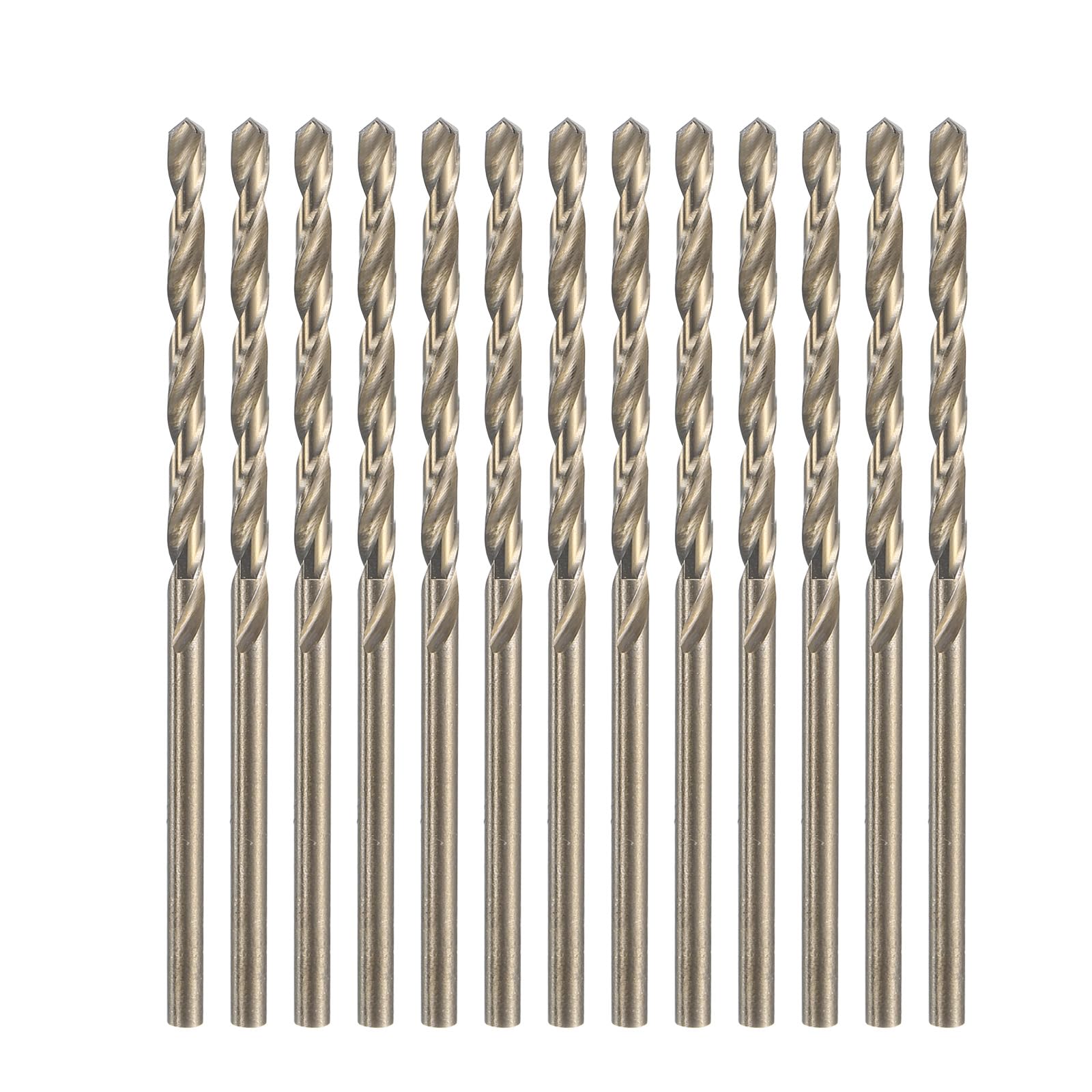 uxcell 13pcs 7/64" M35 Cobalt Twist Drill Bits, High-Speed Steel Jobber Drill Bit for Stainless Steel, Hardened Metal, Cast Iron, Aluminum, Copper, Soft Alloy Steel, Wood, Plastic