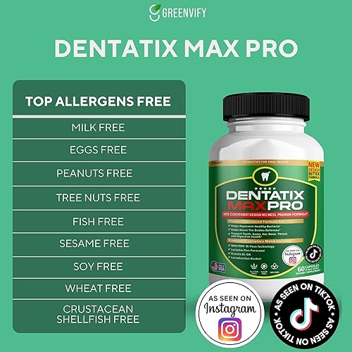Miniatura 4 de Dentatix Max Pro para la salud de las encías y los dientes y el aliento fresco, 40 mil millones de UFC Probióticos orales avanzados para el mal