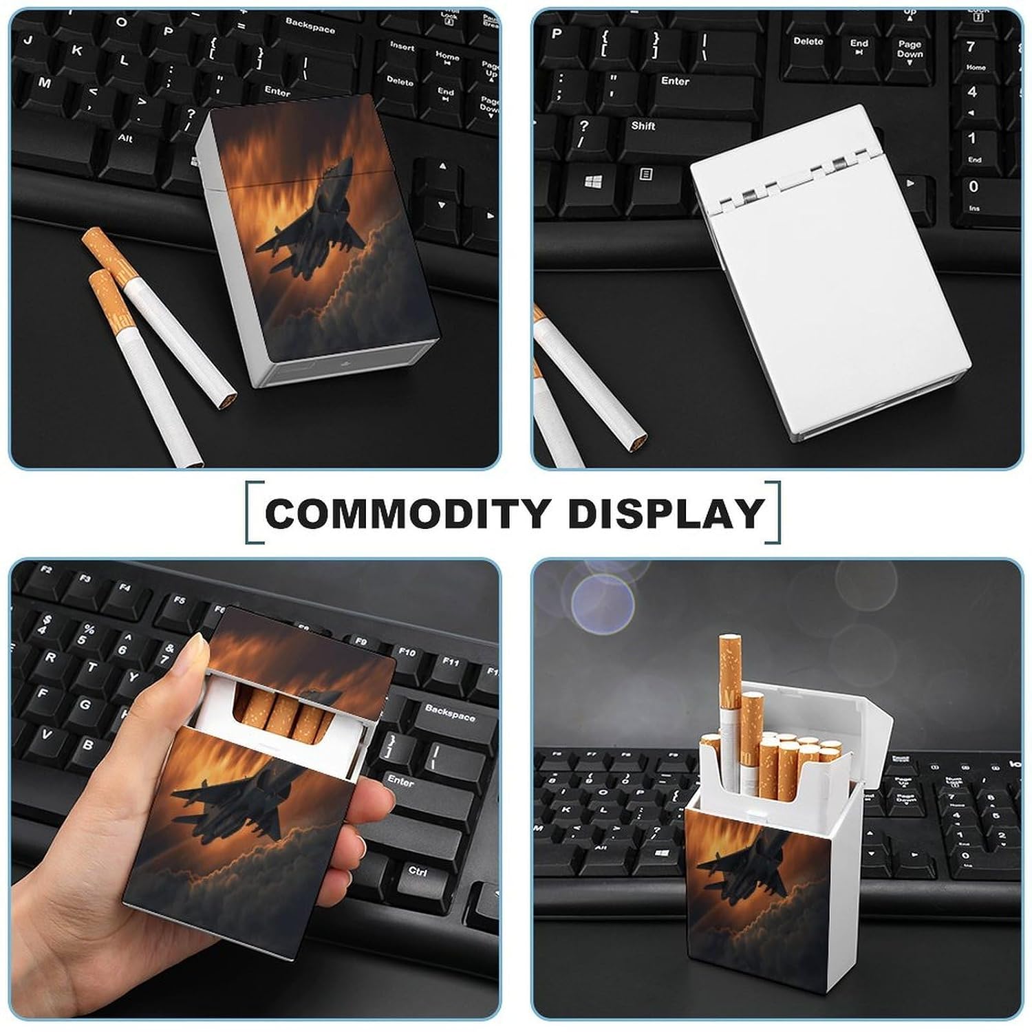 A Fighter Jet Plastic Cigarette Case King Size for Men Women image 5
