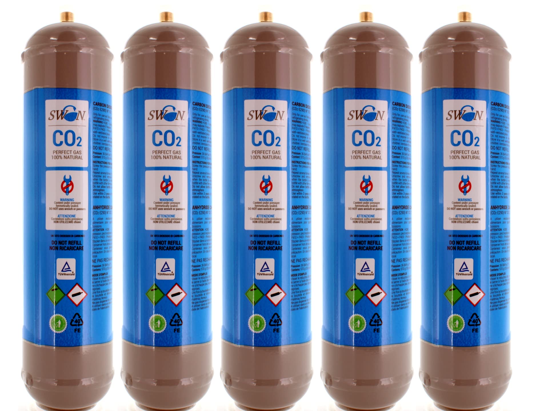 Bombola CO2 Usa E Getta Per Gasatore - 600 Gr, Attacco M11x1, Fino A 120 Litri D'Acqua - Foto 9